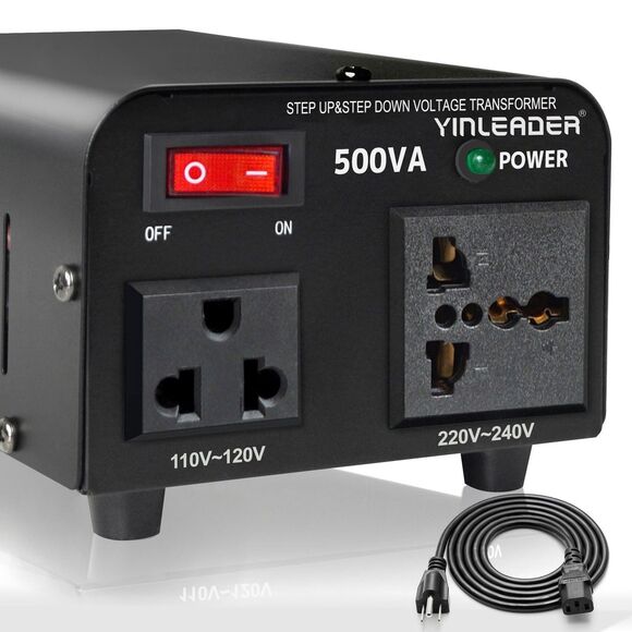 Yinleader 500W Voltage Transformer Power Converter 110v To 220V, 220V NEW IN BOX - Picture 1 of 8